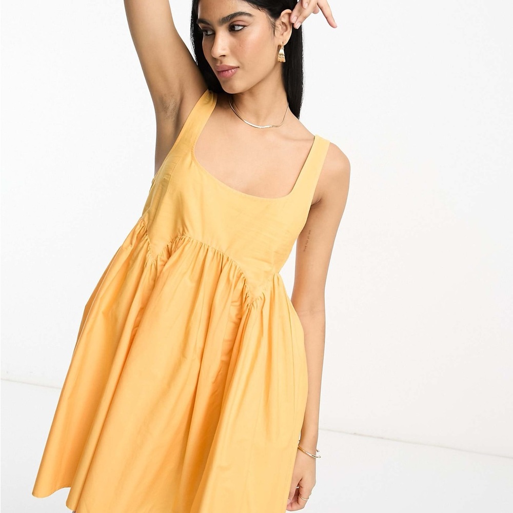 ASOS Yellow Scoop Neck Sundress